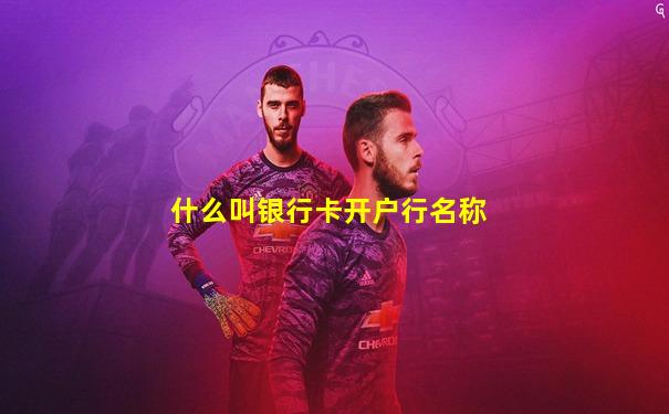 什么叫银行卡开户行名称